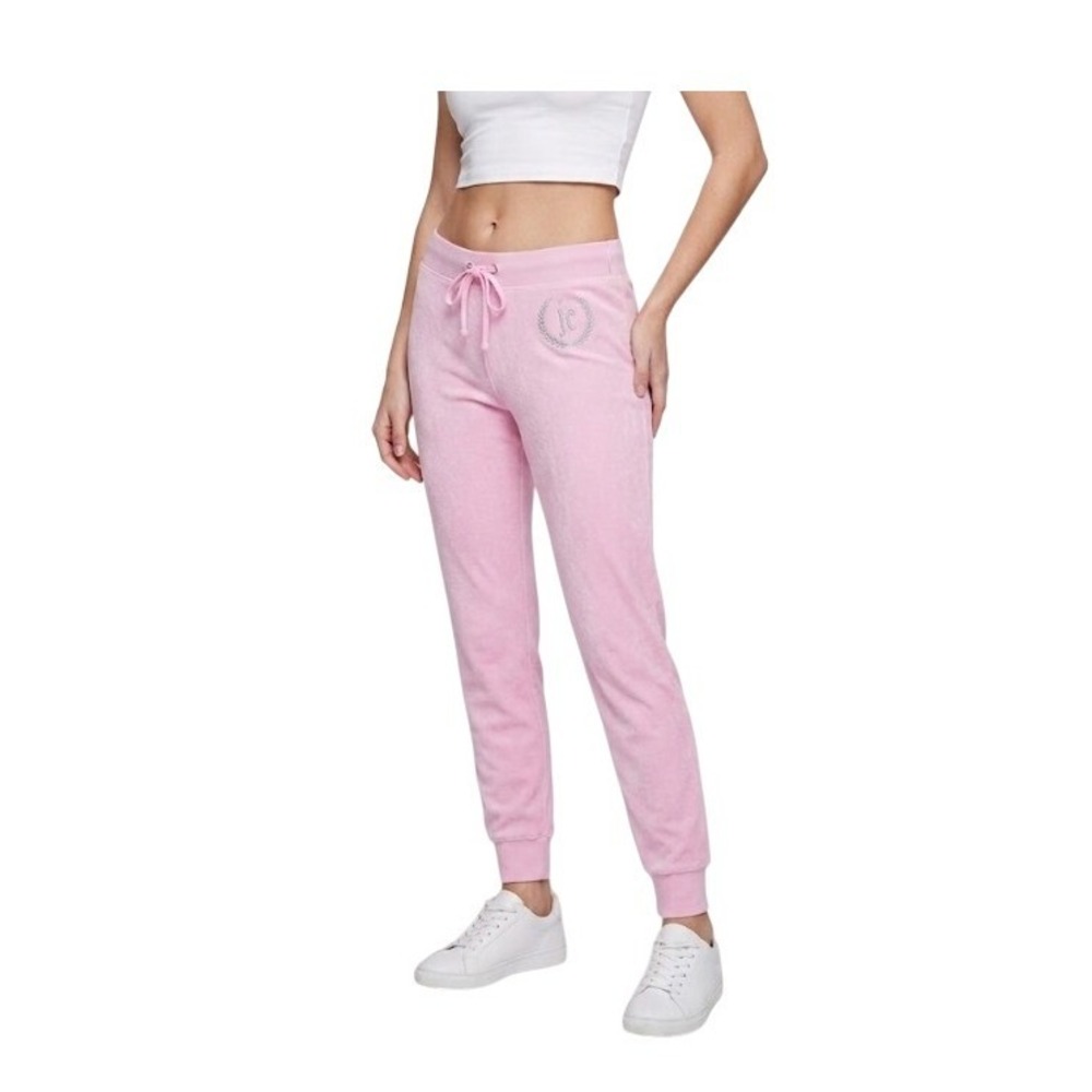 Juicy Couture Jogger Sweatpants Pink Bubble Terry Knit XL